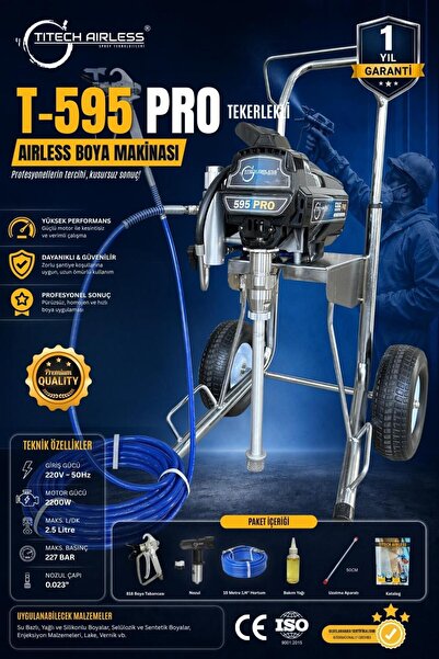 Titech Airless Sprey Teknolojileri T-595 Elektrikli Airless Boya Makinası Tek...
