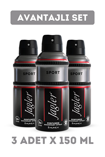 Jagler Deodorant For Men Sport 150 Ml X 3 Adet