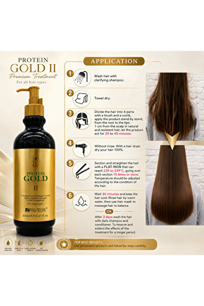 PRO-TECHS Protein Gold II Hair Treatment 500ml