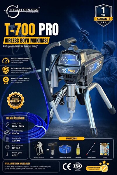 Titech Airless Sprey Teknolojileri T-700 PRO Elektrikli Airless Boya Makinası...