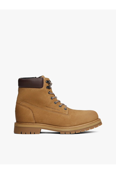 Tommy Hilfiger Men's Brand Logo Suede Upper Recycled Polyester Lined Rubber Sole