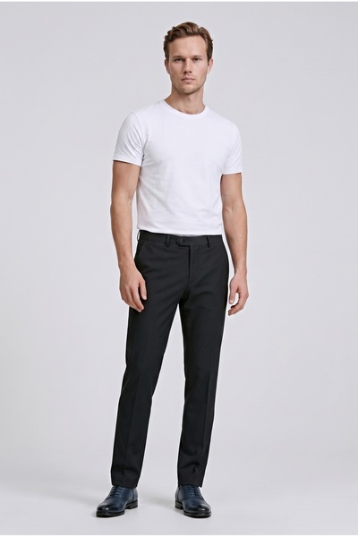 D'S Damat Ds Damat Comfort Lacivert Düz Travel Kumaş Pantolon