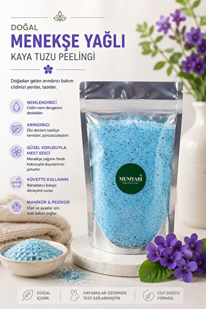 MUMYABİ Menekşe Yağlı Banyo ve Spa Tuzu | Manikür Pedikür Bakımı İçin Arındır...