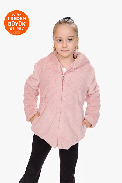 markam pink PELUŞ KAPÜŞONLU MONT İÇİ ASTARLI