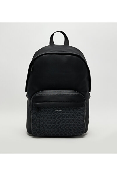 Calvin Klein Mono Baskılı Erkek Sırt Çantası LV04D3187GUB1