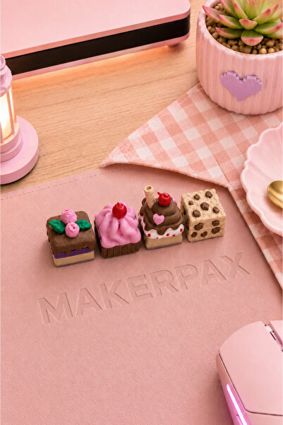 Makerpax Pastane Temalı Keycaps 4'lü Set - Cherry MX Uyumlu Mekanik Klavye Tuş Takımı