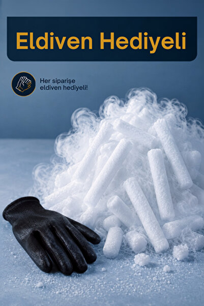Bay-Tech Kuru Buz Çözümleri Kuru Buz 10 KG Eldiven Hediyeli (Strafor ve Karto...