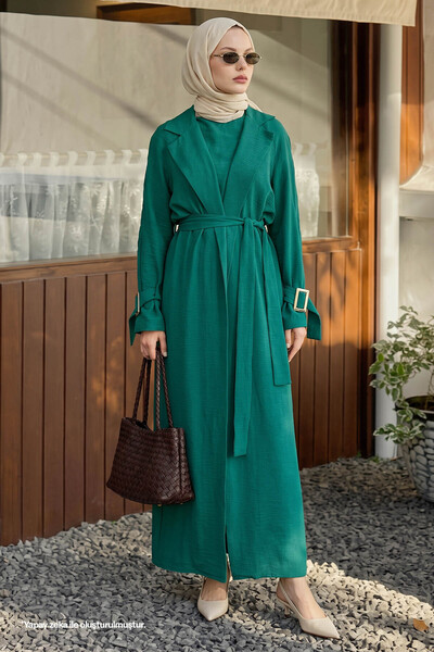 InStyle Double Suit with Green Linen Dress