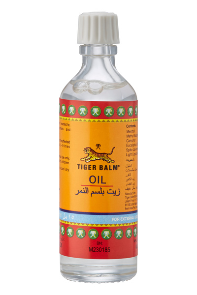 Tiger Balm Oil 15ml for Headache, Stuffy Nose, Sprains & Pain Relief - Pack of 4