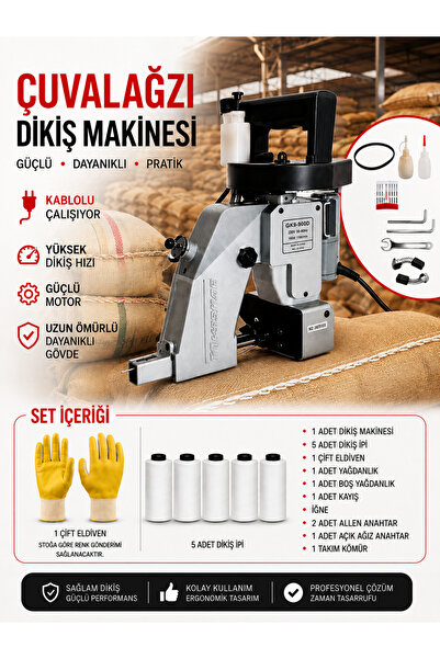 dm dikişmarket MOONSTAR Gk26-1a Çuval Ağzı Dikiş Dikme Kapama Makinesi Eldive...