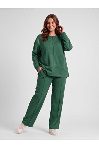 BANEGA Women's Plus Size Tracksuit Set Modal Fabric Soft Textured Pockets Det...