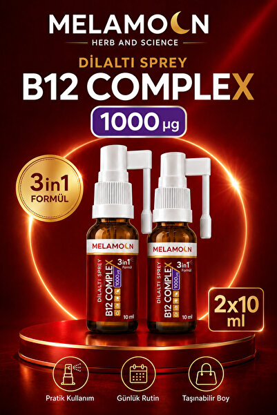 Melamoon B12 Complex, Vitamin b12, Vitamin b6, Folik Asit İçeren Takviye Edic...