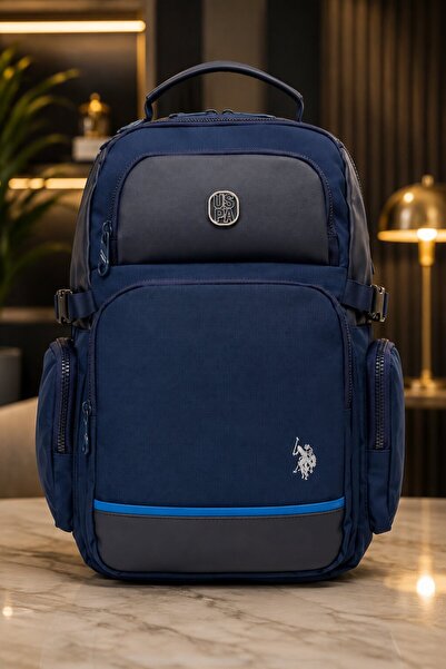U.S. Polo Assn. Navy Blue Unisex Backpack Plevr23634