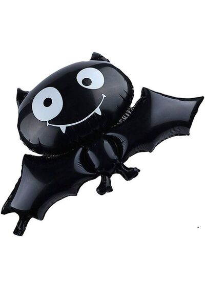 partidolu Cadılar Bayramı Halloween Sevimli Siyah Yarasa Şeklinde Folyo Balon...