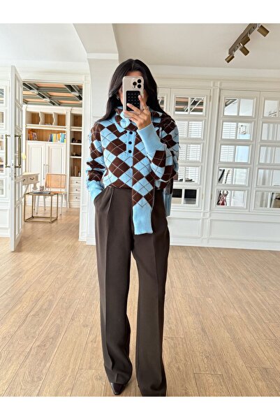 De Pose Set de pulover cu guler polo, model Alya Baklava, premium, moale, cu ...