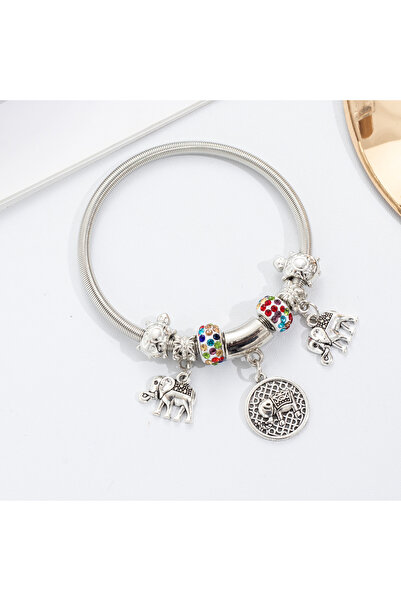 Choice White K color Fashionable and Creative Elephant Pendant Bracelet Women...