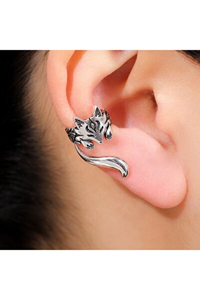 Choice E2371 Huitan New Trendy Fox Shape Clip Earrings for Women Antique Silv...