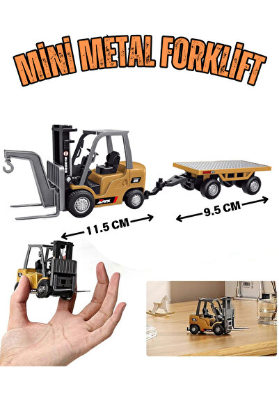 giffy Oyuncak Mini Forklift Uzaktan Kumandalı Dahili Şarjlı Metal Gövde 1:64 ...