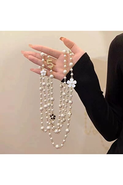 Choice 524 white Luxury Multi-Layer Pearl Necklace, Elegant Minimalist Long, ...