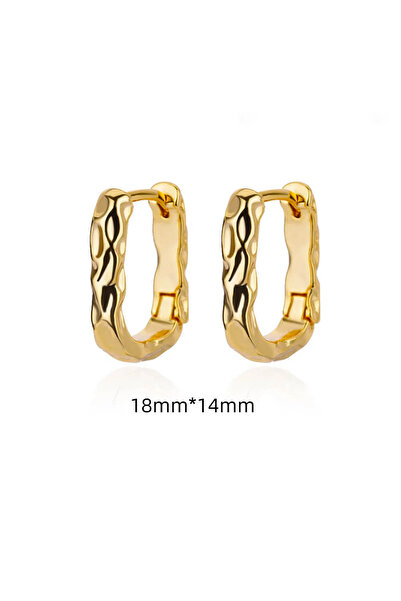 Choice E3120G-8 Elegant Hoops Earrings For Women Gold Color Snake Zircon Hoop...
