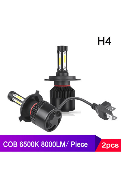 Choice 8000LM H4 6500K 2pcs H4 LED Car Headlight 3 COB Chips Auto S2 Car Head...