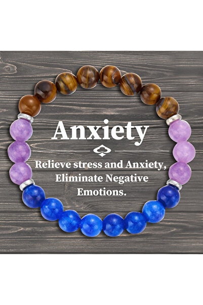 Choice BR24Y0407-8 Natural Stone Symbolic Bracelets Women Men 7 Chakra Medita...