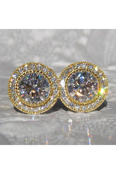 Choice1 E3620 Huitan Dainty Small Round CZ Stud Earrings for Women Simple and...