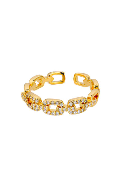 Choice Gold resizable Classic Zircon Twist Chain Adjustable Rings for Women S...