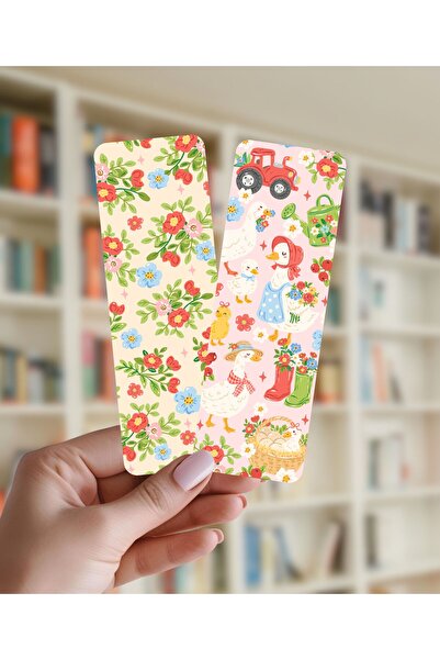 Flurina Studio Çift Taraflı Kitap Ayracı No:020 - Country Garden