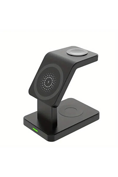 Choice black Magnetic Wireless 3 In 1 Charger Stand Fast Charging Station Doc...