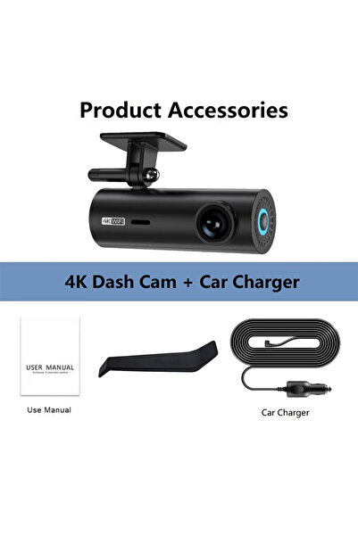 Choice None Red HD 4K 2160P WiFi Car DVR Dash Cam Camera 2K 1296P 24H Parking...