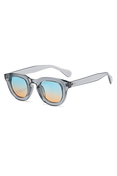 Choice7 grey blue orange 2024 New Sunglasses Female Oval Frame Thick Frame Sm...
