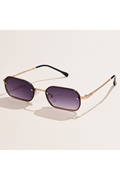 Choice3 show as picture grey Small Square Rimless Sunglasses Women Brand Tren...