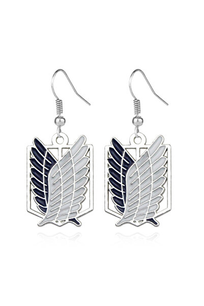 choice2 E203 Anime Attack On Titan Pendant Earring Attack Wings Shingeki Cosp...