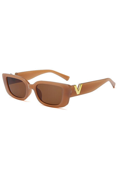 Choice show as picture brown V Fashion Rectangle Sunglasses Women Luxury Bran...