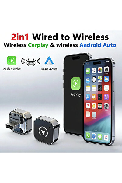 Choice 28mm Wireless CarPlay Box 2in1 Wireless CarPlay Dongle with Android Au...