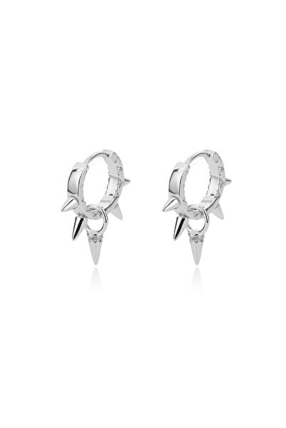 Choice E2030P-3 Punk Spike Rivet Hoop Earrings For Women Stainless Steel Hugg...