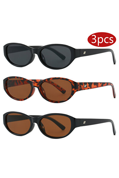 Choice1 3pcs z03 3pcs New Trend Small Oval Punk Sunglasses Women Fashion Grad...