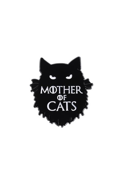 Choice دبابيس مينا QHXZ1202 Mother Of Cats، دبابيس هريرة داكنة غريبة، شارات ي...