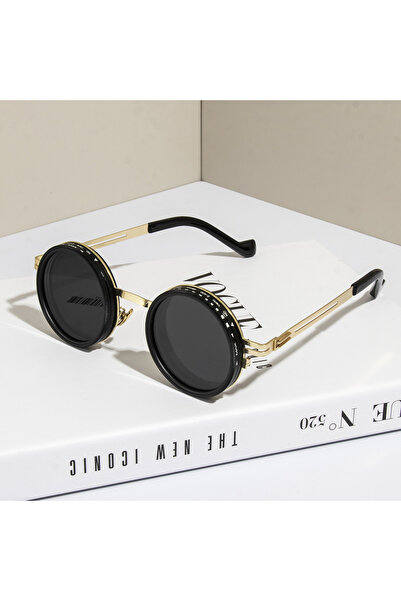 Choice4 gold black Polarized Round Sunglasses ND9 Adjustable Dimming Sun Glas...