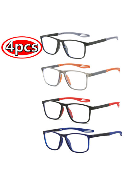 Choice8 +250 4pcs z04 4 Pack Sets Fashion TR90 Reading Glasses For Men Spring...