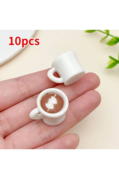 Choice7 23962-10pcs 10/20pcs/lot Cute Latte Art Coffee Cup Charms 3D Resin Dr...