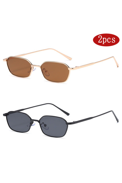 Choice8 2pcs z02 Fashion Retro Square Sunglasses Women‘s Sun Glasses Lady Sma...