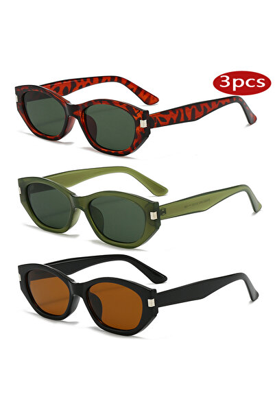 Choice 3pcs z05 1/3pcs Fashion Cat Eye Vintage Sunglasses Women Oval Small Fr...