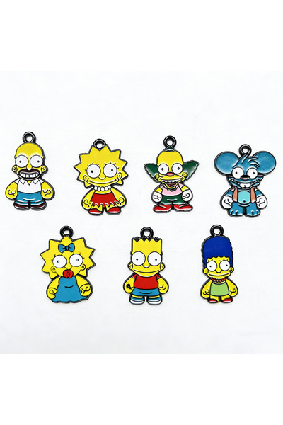 Choice 7pcs 7pcs the Simpsons Family Charms Alloy Metal DIY Accessories for J...