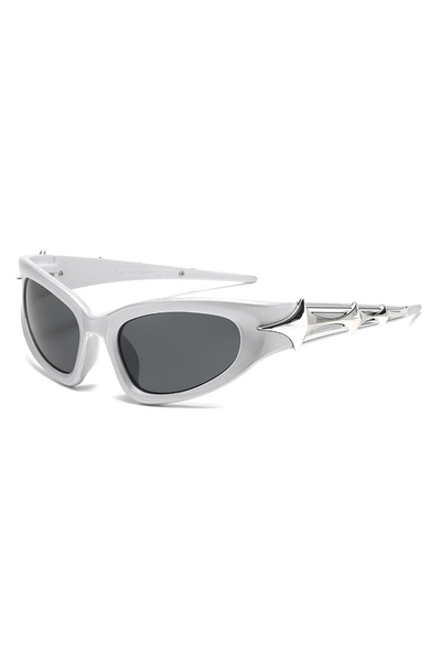 Choice silver black Y2k Fashion Punk Sports Sunglasses for Men Women Luxury B...