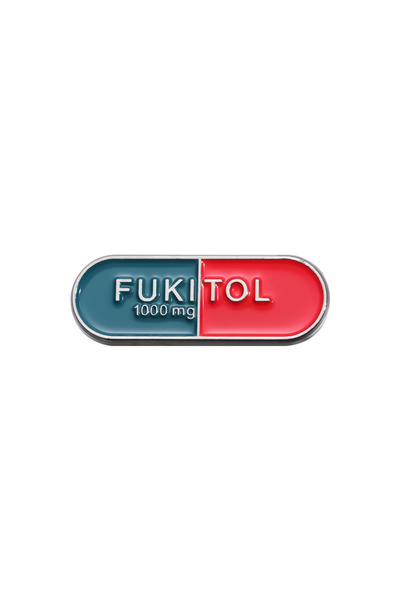 Choice QHXZ714 دبوس بروش مينا مخصص على شكل كبسولة دواء بتصميم فكاهي ساخر FUKI...