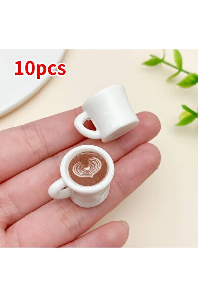 Choice4 23961-10pcs 10/20pcs/lot Cute Latte Art Coffee Cup Charms 3D Resin Dr...