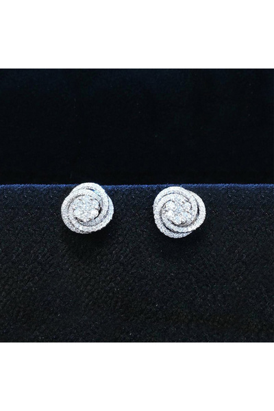 Choice E1414 Huitan Fancy Cubic Zirconia Stud Earrings Women Delicate Design ...