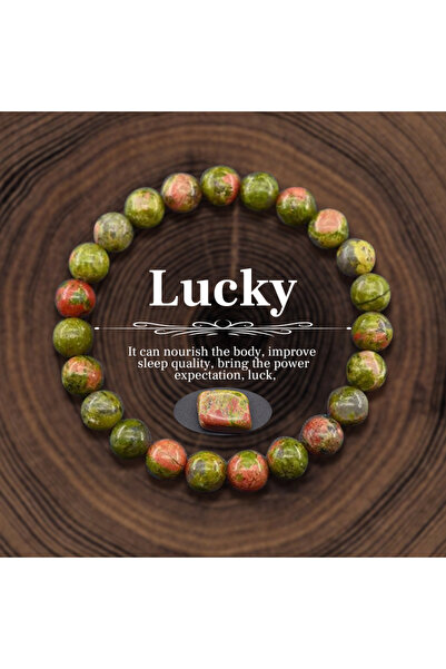 RINHOO FRIENDSHIP BR24Y0630-5 8mm Natural Stone Beaded Bracelet for Women Men...